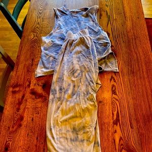Free people tie dye relaxed fit harem pant lounge set. Good condition.